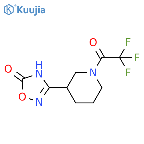 2,2,2-trifluoro-1-3-(5-hydroxy-1,2,4-oxadiazol-3-yl)piperidin-1-ylethan-1-one structure