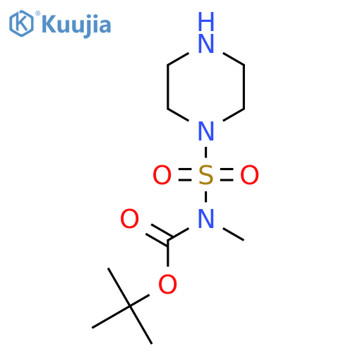tert-butyl N-methyl-N-(piperazine-1-sulfonyl)carbamate structure