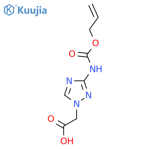 2-(3-{(prop-2-en-1-yloxy)carbonylamino}-1H-1,2,4-triazol-1-yl)acetic acid structure