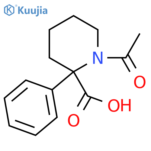 1-Acetyl-2-phenylpiperidine-2-carboxylic acid structure