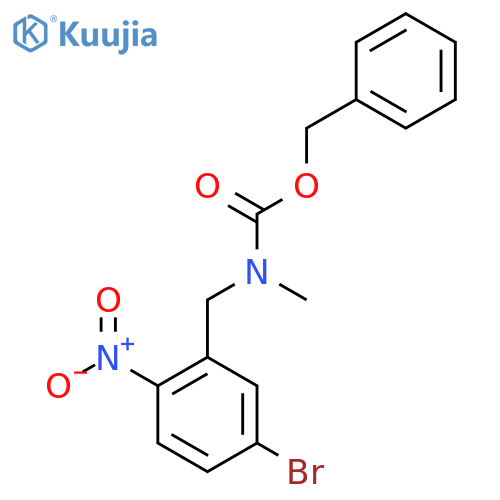 benzyl N-(5-bromo-2-nitrophenyl)methyl-N-methylcarbamate structure