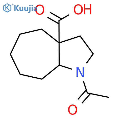 1-acetyl-decahydrocycloheptabpyrrole-3a-carboxylic acid structure