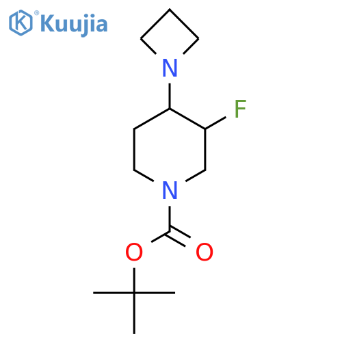 Tert-butyl 4-(azetidin-1-yl)-3-fluoropiperidine-1-carboxylate structure