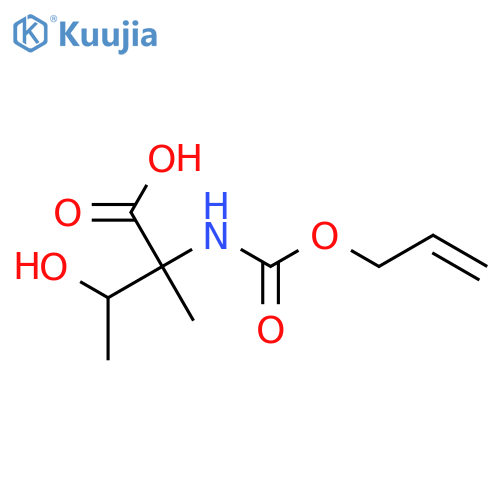 3-hydroxy-2-methyl-2-{(prop-2-en-1-yloxy)carbonylamino}butanoic acid structure