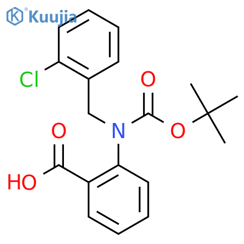 2-{(tert-butoxy)carbonyl(2-chlorophenyl)methylamino}benzoic acid structure