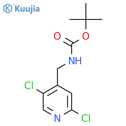 tert-butyl N-[(2,5-dichloropyridin-4-yl)methyl]carbamate structure