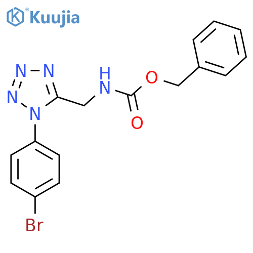 benzyl N-{[1-(4-bromophenyl)-1H-1,2,3,4-tetrazol-5-yl]methyl}carbamate structure
