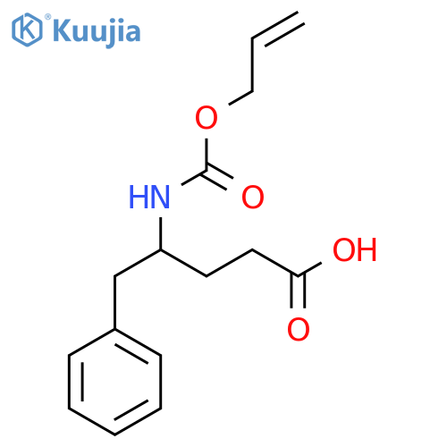 5-Phenyl-4-{[(prop-2-en-1-yloxy)carbonyl]amino}pentanoic acid structure