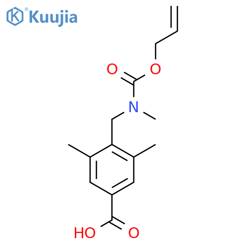 3,5-Dimethyl-4-({methyl[(prop-2-en-1-yloxy)carbonyl]amino}methyl)benzoic acid structure