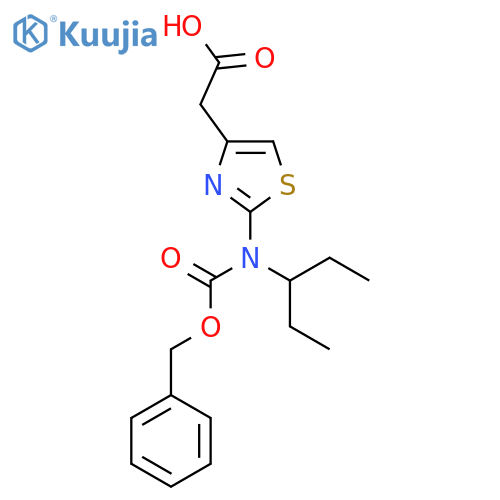 2-(2-{(benzyloxy)carbonyl(pentan-3-yl)amino}-1,3-thiazol-4-yl)acetic acid structure