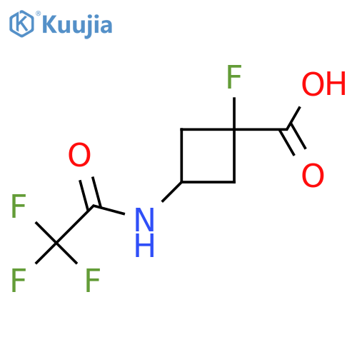 1-Fluoro-3-(2,2,2-trifluoroacetamido)cyclobutane-1-carboxylic acid structure