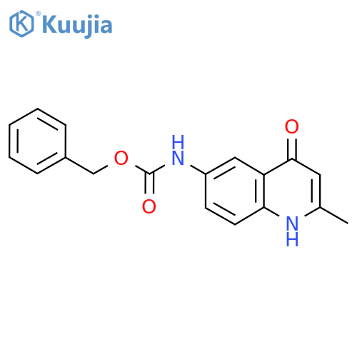 benzyl N-(4-hydroxy-2-methylquinolin-6-yl)carbamate structure