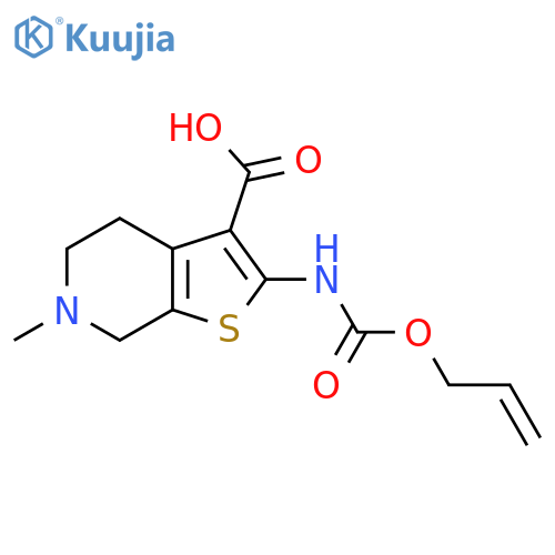 6-methyl-2-{(prop-2-en-1-yloxy)carbonylamino}-4H,5H,6H,7H-thieno2,3-cpyridine-3-carboxylic acid structure