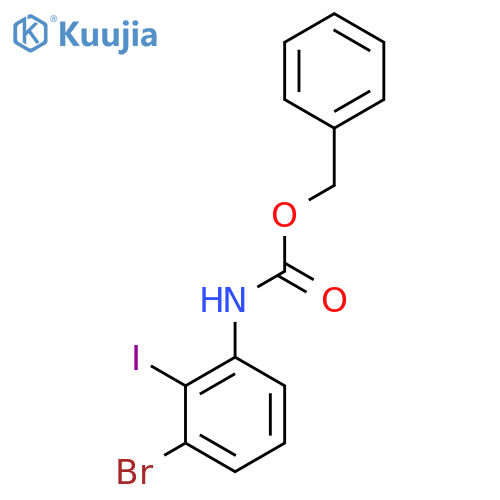 benzyl N-(3-bromo-2-iodophenyl)carbamate structure