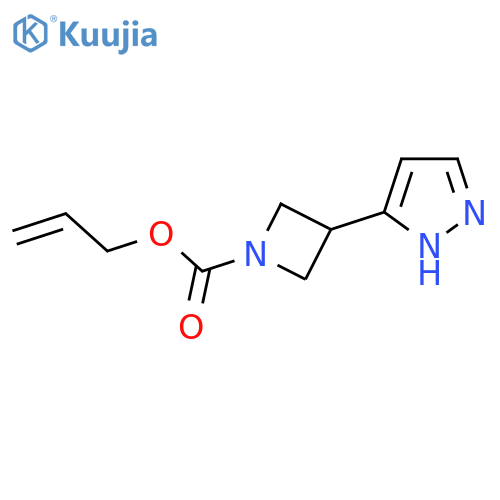 prop-2-en-1-yl 3-(1H-pyrazol-3-yl)azetidine-1-carboxylate structure