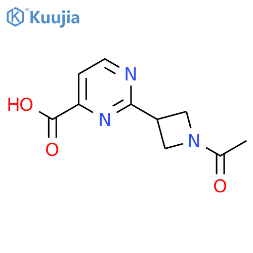2-(1-Acetylazetidin-3-yl)pyrimidine-4-carboxylic acid structure