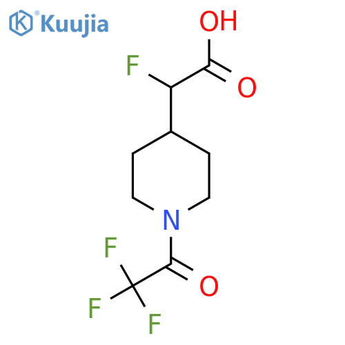 2-fluoro-2-1-(2,2,2-trifluoroacetyl)piperidin-4-ylacetic acid structure