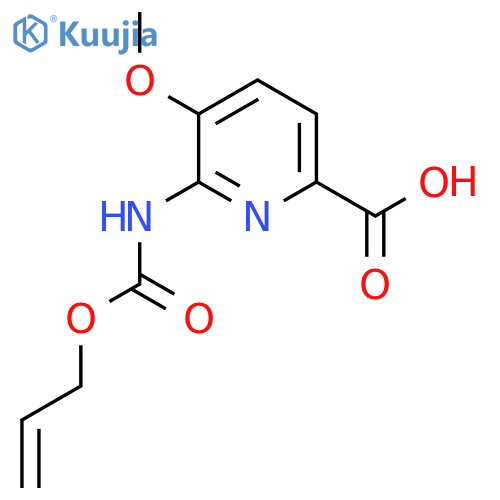 5-methoxy-6-{(prop-2-en-1-yloxy)carbonylamino}pyridine-2-carboxylic acid structure