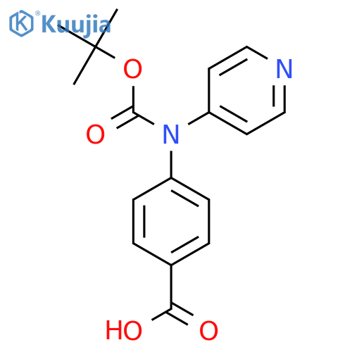 4-{(tert-butoxy)carbonyl(pyridin-4-yl)amino}benzoic acid structure