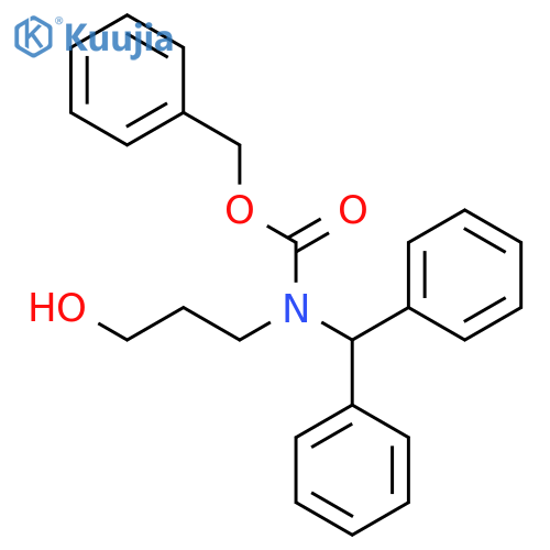 benzyl N-(diphenylmethyl)-N-(3-hydroxypropyl)carbamate structure