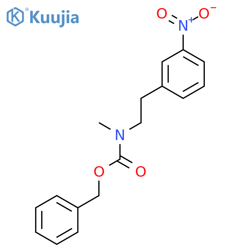 benzyl N-methyl-N-[2-(3-nitrophenyl)ethyl]carbamate structure
