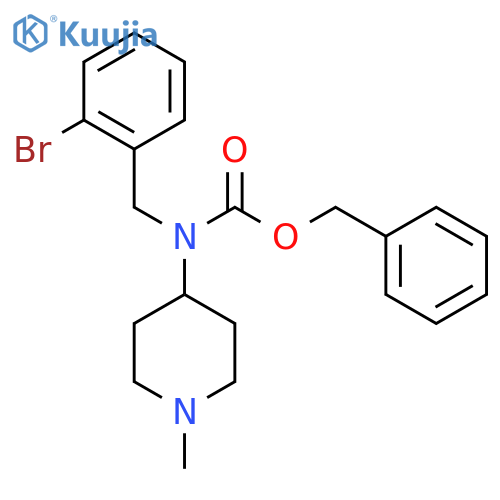 benzyl N-(2-bromophenyl)methyl-N-(1-methylpiperidin-4-yl)carbamate structure