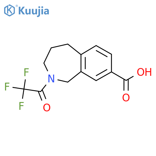 2-(2,2,2-trifluoroacetyl)-2,3,4,5-tetrahydro-1H-2-benzazepine-8-carboxylic acid structure