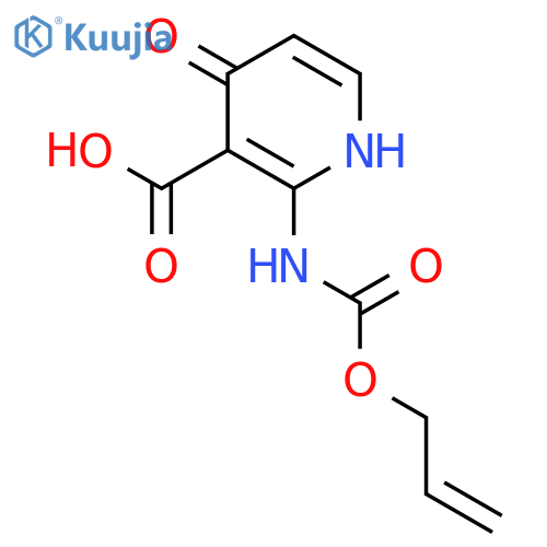 4-hydroxy-2-{(prop-2-en-1-yloxy)carbonylamino}pyridine-3-carboxylic acid structure