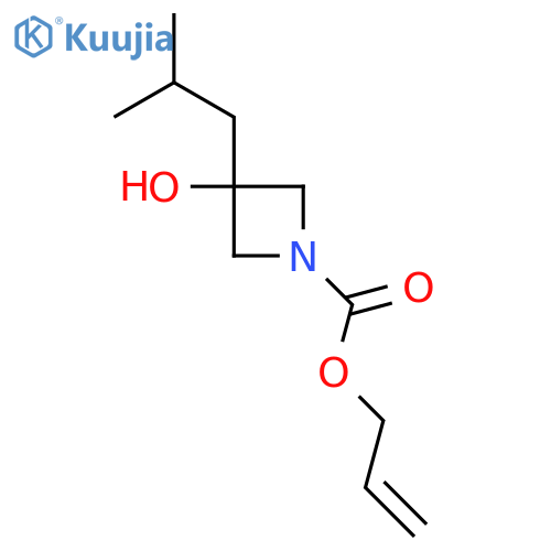 Prop-2-en-1-yl 3-hydroxy-3-(2-methylpropyl)azetidine-1-carboxylate structure