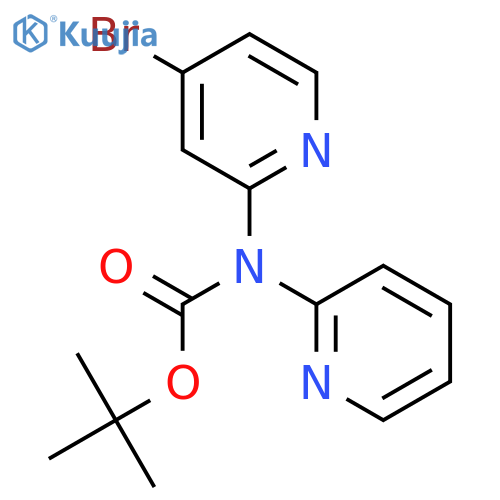 tert-butyl N-(4-bromopyridin-2-yl)-N-(pyridin-2-yl)carbamate structure