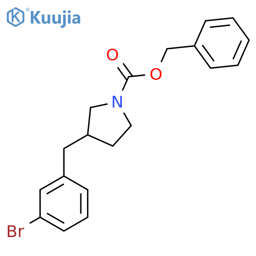 benzyl 3-(3-bromophenyl)methylpyrrolidine-1-carboxylate structure