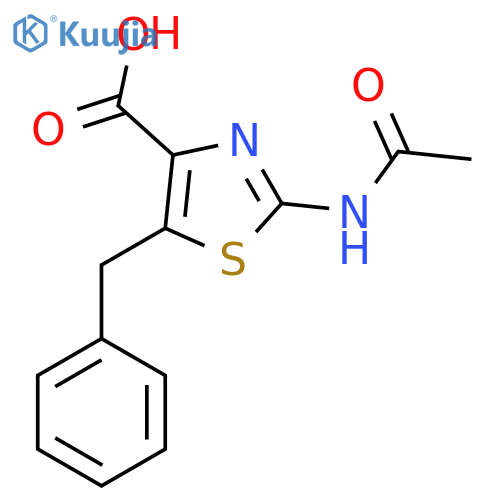 5-Benzyl-2-acetamido-1,3-thiazole-4-carboxylic acid structure