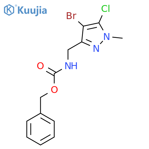 benzyl N-[(4-bromo-5-chloro-1-methyl-1H-pyrazol-3-yl)methyl]carbamate structure