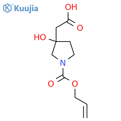2-{3-hydroxy-1-(prop-2-en-1-yloxy)carbonylpyrrolidin-3-yl}acetic acid structure