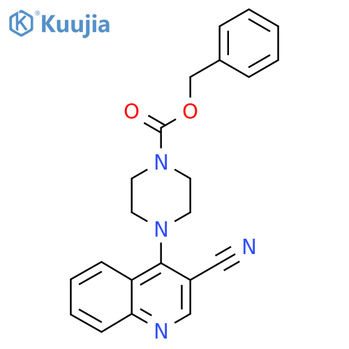 Benzyl 4-(3-cyanoquinolin-4-yl)piperazine-1-carboxylate structure