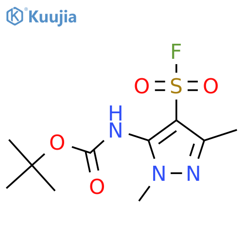 tert-butyl N-4-(fluorosulfonyl)-1,3-dimethyl-1H-pyrazol-5-ylcarbamate structure