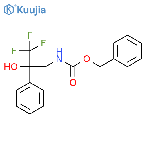 benzyl N-(3,3,3-trifluoro-2-hydroxy-2-phenylpropyl)carbamate structure