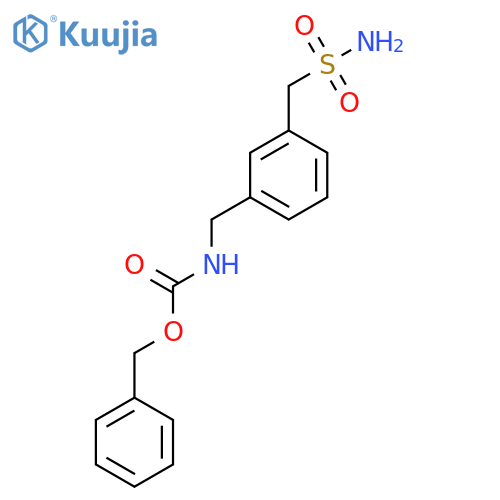 benzyl N-{3-(sulfamoylmethyl)phenylmethyl}carbamate structure