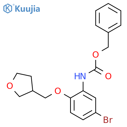 benzyl N-{5-bromo-2-(oxolan-3-yl)methoxyphenyl}carbamate structure