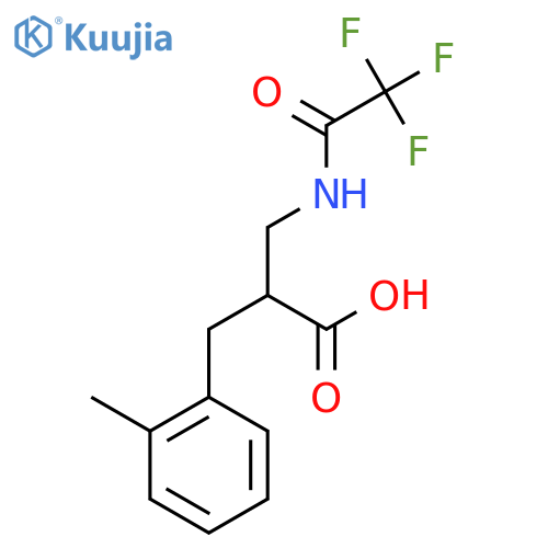 2-(2-methylphenyl)methyl-3-(2,2,2-trifluoroacetamido)propanoic acid structure