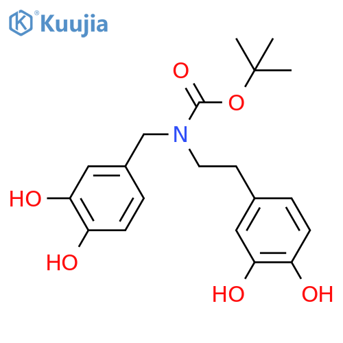 tert-butyl N-2-(3,4-dihydroxyphenyl)ethyl-N-(3,4-dihydroxyphenyl)methylcarbamate structure