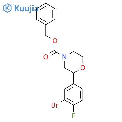 Benzyl 2-(3-bromo-4-fluorophenyl)morpholine-4-carboxylate structure