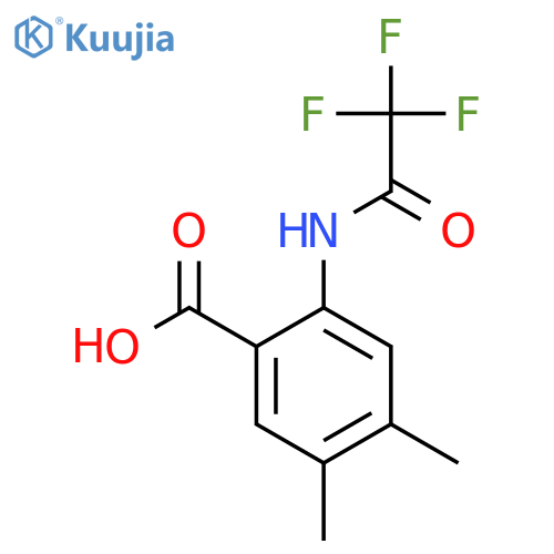 4,5-Dimethyl-2-(2,2,2-trifluoroacetamido)benzoic acid structure