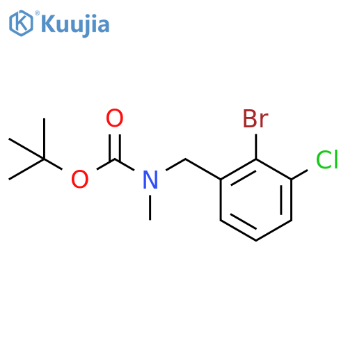 tert-butyl N-(2-bromo-3-chlorophenyl)methyl-N-methylcarbamate structure