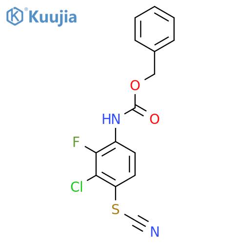 benzyl N-3-chloro-4-(cyanosulfanyl)-2-fluorophenylcarbamate structure
