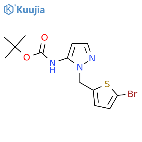 tert-butyl N-{1-[(5-bromothiophen-2-yl)methyl]-1H-pyrazol-5-yl}carbamate structure