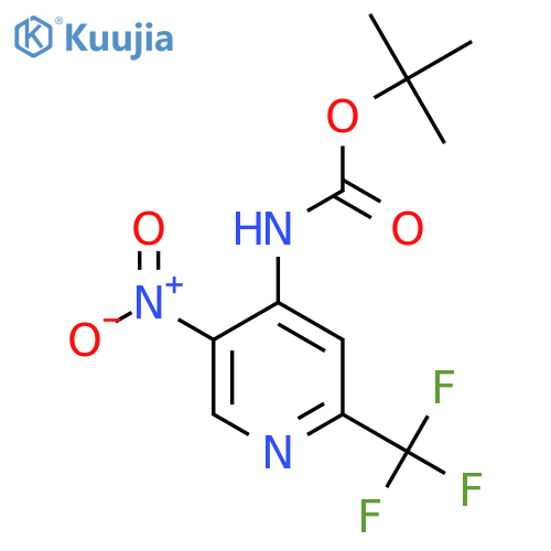 tert-butyl N-5-nitro-2-(trifluoromethyl)pyridin-4-ylcarbamate structure