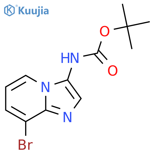 tert-butyl N-{8-bromoimidazo1,2-apyridin-3-yl}carbamate structure