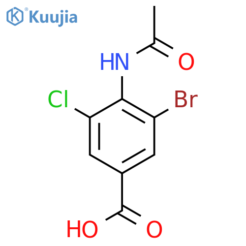 3-Bromo-5-chloro-4-acetamidobenzoic acid structure