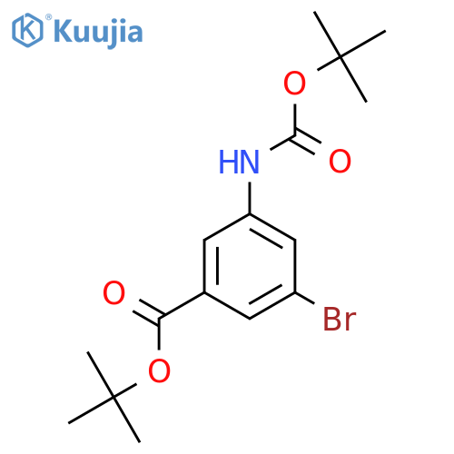 tert-butyl 3-bromo-5-{(tert-butoxy)carbonylamino}benzoate structure